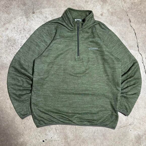 Olive Green Columbia Sportswear 1/4 Zip Pullover - Picture 1 of 8